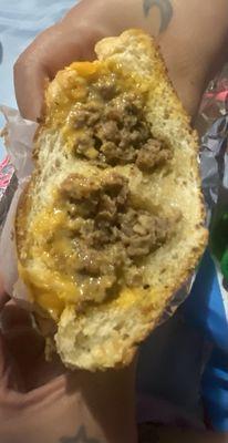 Cheesesteak w/ cheez wiz