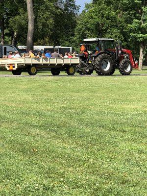 Hayride after our ice cream social.