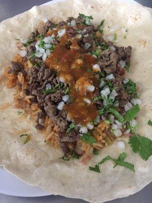 Carne asada burrito