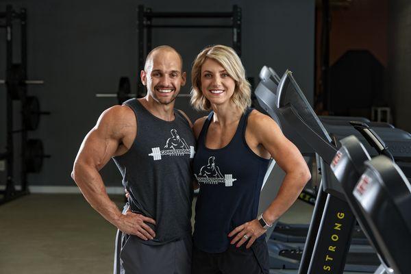 Bradley and Jessica Goins, the owners and founders of Goins Strong Fitness.