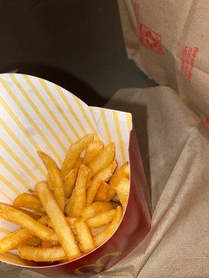 Found a hair on my fries, my friend found on on her food too