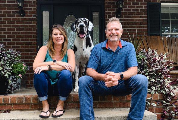 Tony and Rachel with Apollo