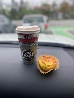 Dirty chai and egg bite