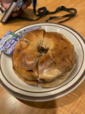 Toasted Cinnamon Raisin Bagel