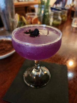 Pretty purple drink featuring their gin