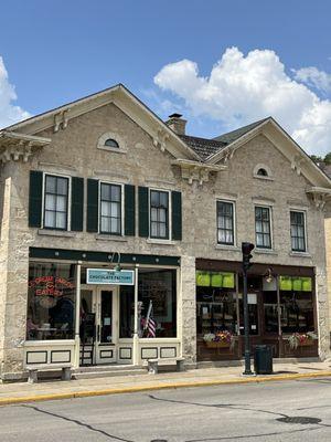 Amy's is the store on the right.