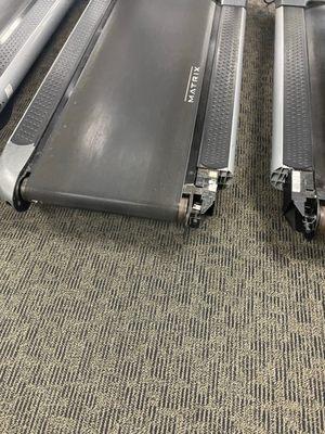 Working treadmill with part laying on top