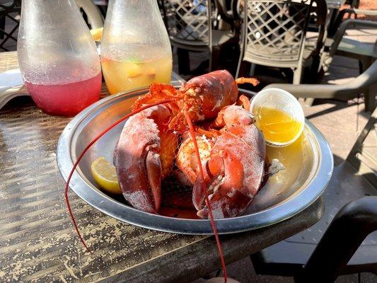 Buoy One Seafood Basket (net bag of shellfish underneath)