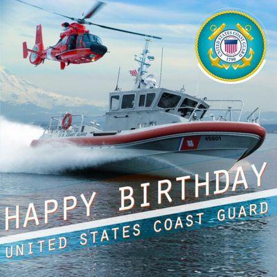 Happy Birthday to the U.S. Coast Guard!  We salute the brave men and women who protect our shores and keep us safe.