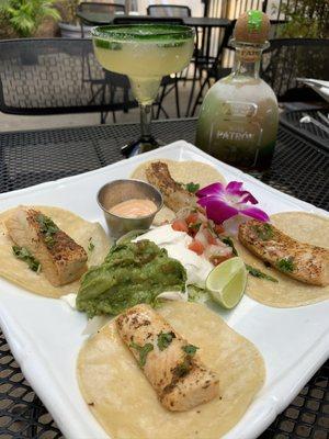 Salmon Tacos. Taco Specials every Tuesday on specific tacos - $9.95