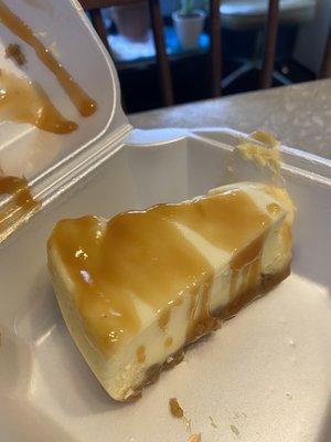 Caramel cheesecake.