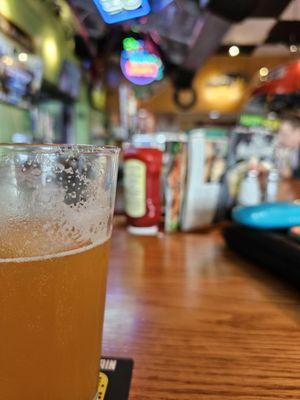 Shot of my glorious kashmir kush beer and the left side bar top.