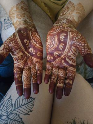 Bridal henna the day before our wedding. It got much darker!