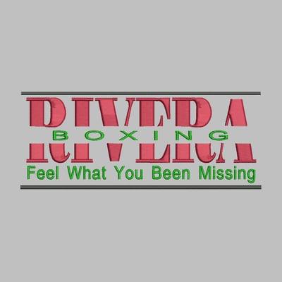 Rivera Boxing NYC stitch logo.