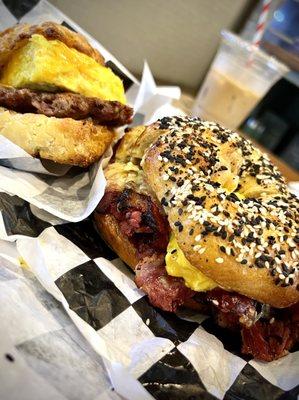 Gluten Free Breakfast Sandwich; Pastrami (Everything) Bagel