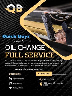 Oil Change Full Service