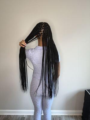 Small Knotless Butt Length Braids! I love themmm