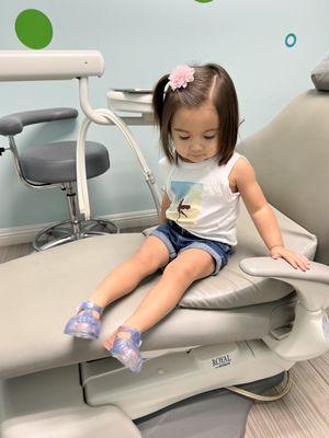 Marlee's first dental checkup