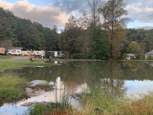 Pond and resident area