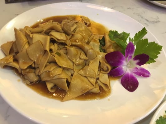 Tofu skin - really silky, like noodles. Very light seasoning, but great. Will order again.