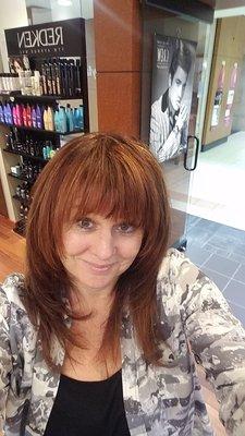 Hair by Donnis. Cut color and style.