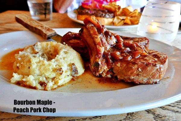 Bourbon Maple Peach Pork Chops