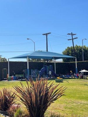 Children love the massive green space to run and play...parents love the unobtrusive security that surround our play space.