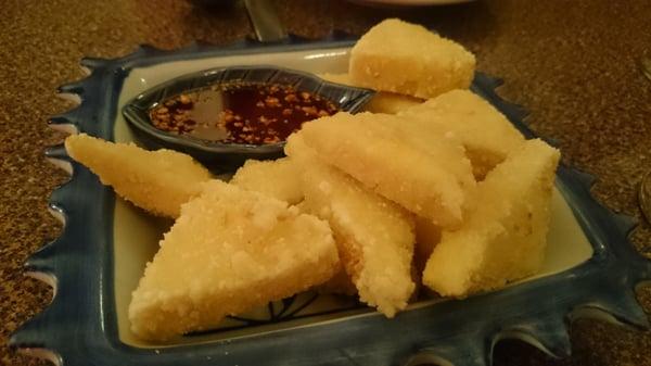 Not quite what I expected from fried tofu. It has a batter?!