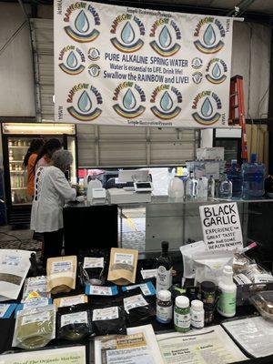 Alkaline Spring Water booth