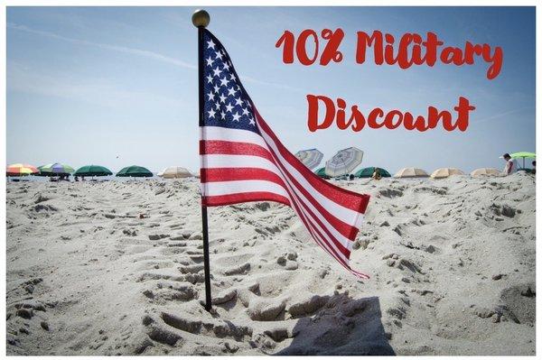 10% Military Discount