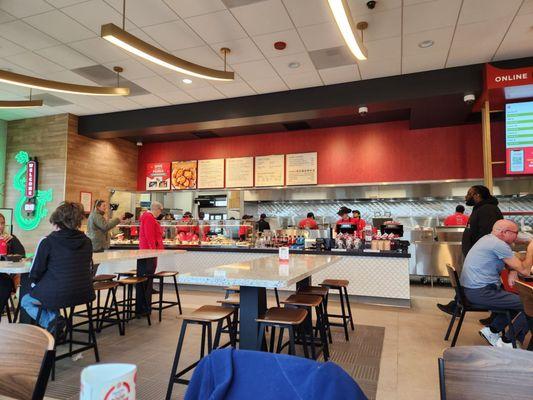 Counter and dining room