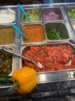 Pico de gallo, mild, spicy and cilantro