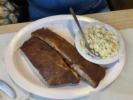 Rib lunch with Cole slaw