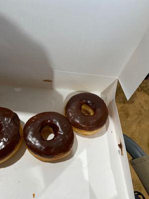 Chocolate donuts from DJ donuts