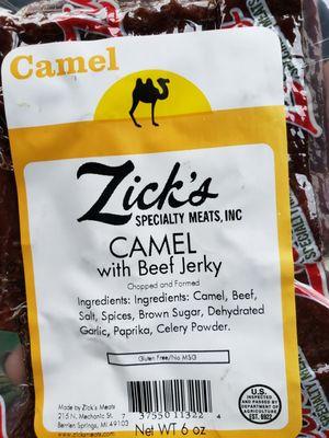 Camel with beef jerky