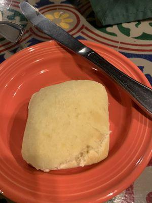 Warm homemade rolls with REAL butter.