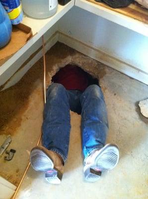 We sometimes work in tight spaces but we are dedicated to your repair!