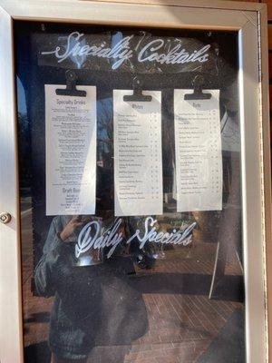 Drink menu