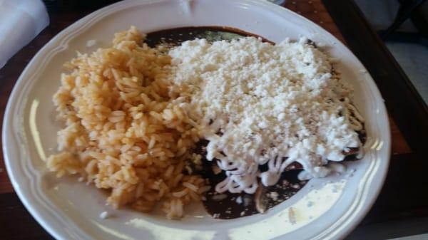 Enchiladas de mole - hint of sweetness with mad flavor !!!