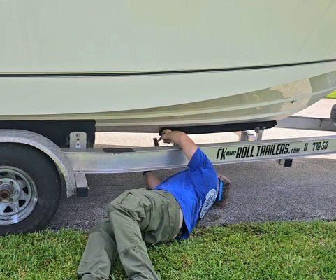 Capt John was hard at work examining every single square inch with hammer blows, visual and thermal imaging inspection.