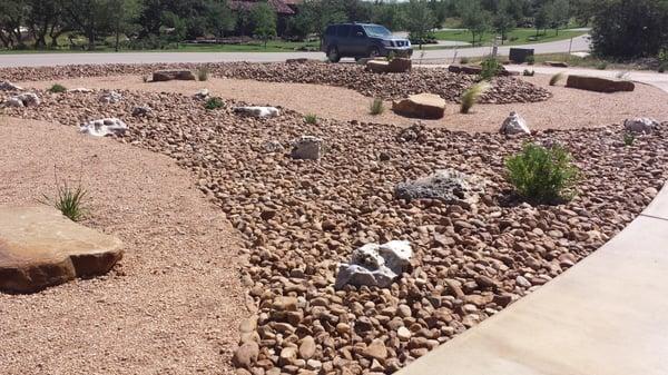 Stone landscaping work