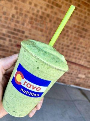 The Popeye with spinach and apple.  Get yours with 17g, 24g, or 30g of protein