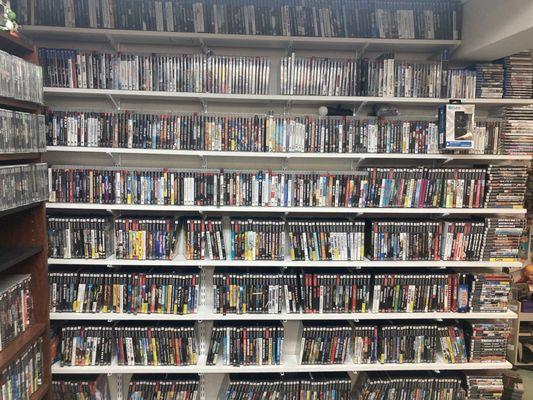 Games are alphabetized. This is a wall PlayStation games PS2-PS4 and Vita!