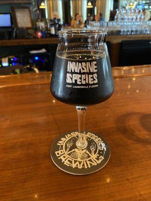 Bourbon barrel aged imperial stout 16% ABV delish.