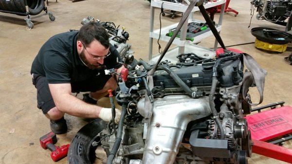 TJ likes big jobs-rebuilding an engine is one of them.