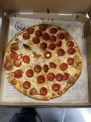 This is apparently to much pepperoni and he said he was unable to put more ... smh what kind of place is this?