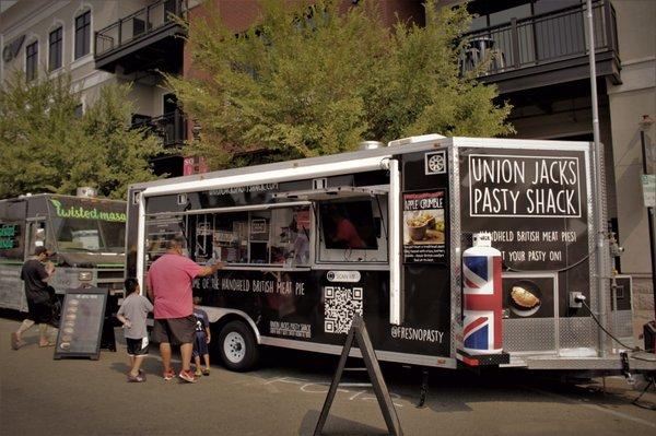 Union Jack Pasty Shack Food Trailer.