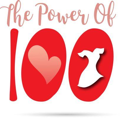 Power of 100 branding for American Heart Association