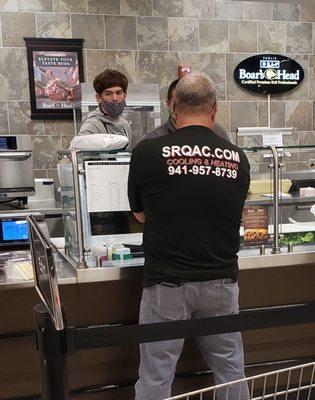 SRQAC.COM only one in the store not wearing a mask. SMH.