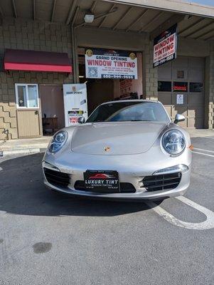 Full high quality ceramic window Tinting for Porsche Carrera S 2013 with lifetime warranty.